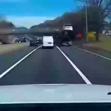 Funny Truck Fails Passing Under Bridge
