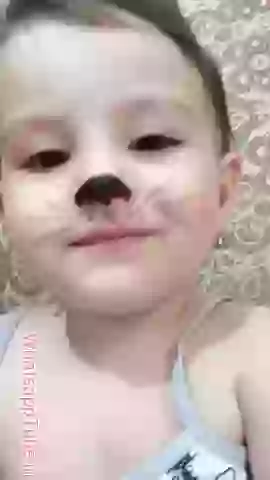 Baby acting as cat