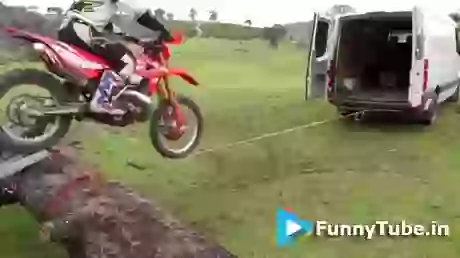Bike Riding On Rope Amazing Stunt