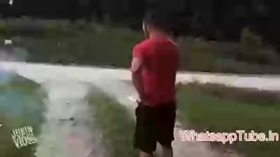 Crazy Man Funny Fire Work