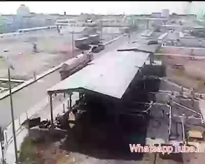 Danger fire in factory