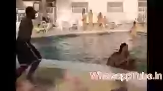 Funny Attitude Goes Wrong in Pool