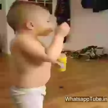 Funny Kid Exited And Failed