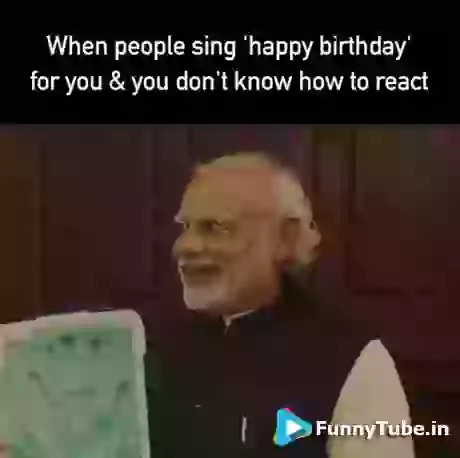 Funny Reaction On Happy Birthday GIF