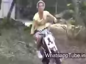 Girl Bike Riding And Fail As Usual