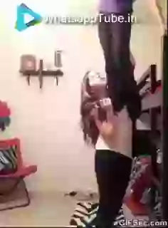 Girl Funny Fail At Hostel Room