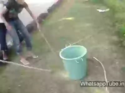 Gujju Girl Playing And Catching With Snake