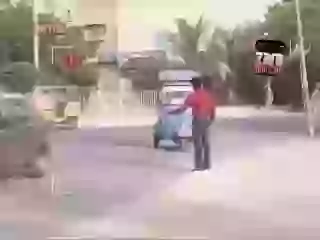 He is annoying rickshaw drivers