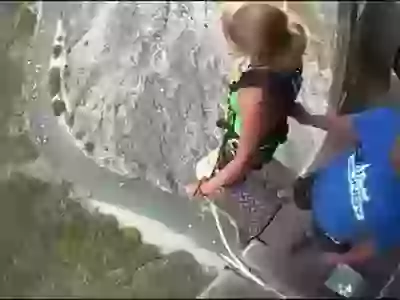 Highest Bungee Jump By Girl