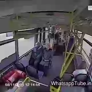 Hilarious Bus CCTV Accident Caught