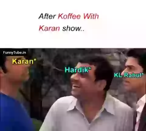 Koffee With Karan Hardik Pandya Funny Video