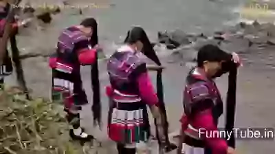 Long hair village in China interesting video
