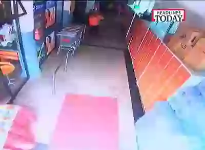 Nepal earthquake mall video