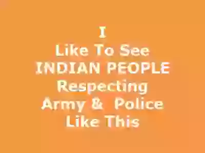 Respect Our Army And Police Like This