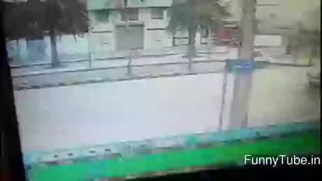 They Biker On Car Roof