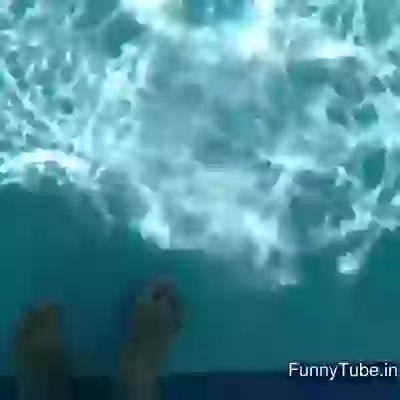 Transparent pool on building roof amazing