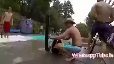 Volley ball in swimming pool