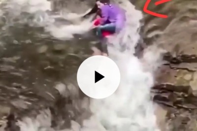 Vidoe Sister Saves Brother at the edge of waterfall